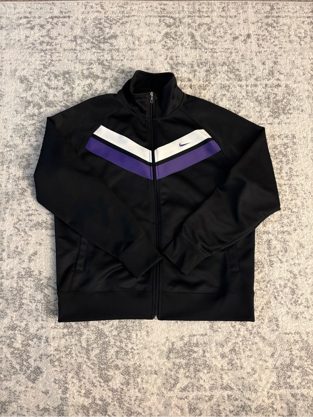 Men’s XL Nike The Athletic Department Black Purple & White Track Jacket